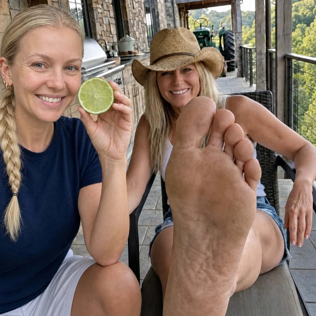Jolina Oberdorf auf der Veranda